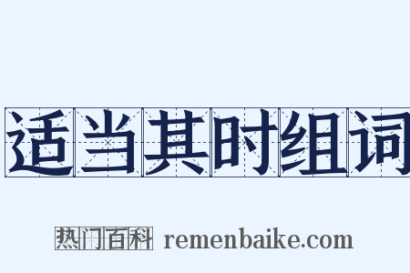 适当其时组词是什么意思的图片